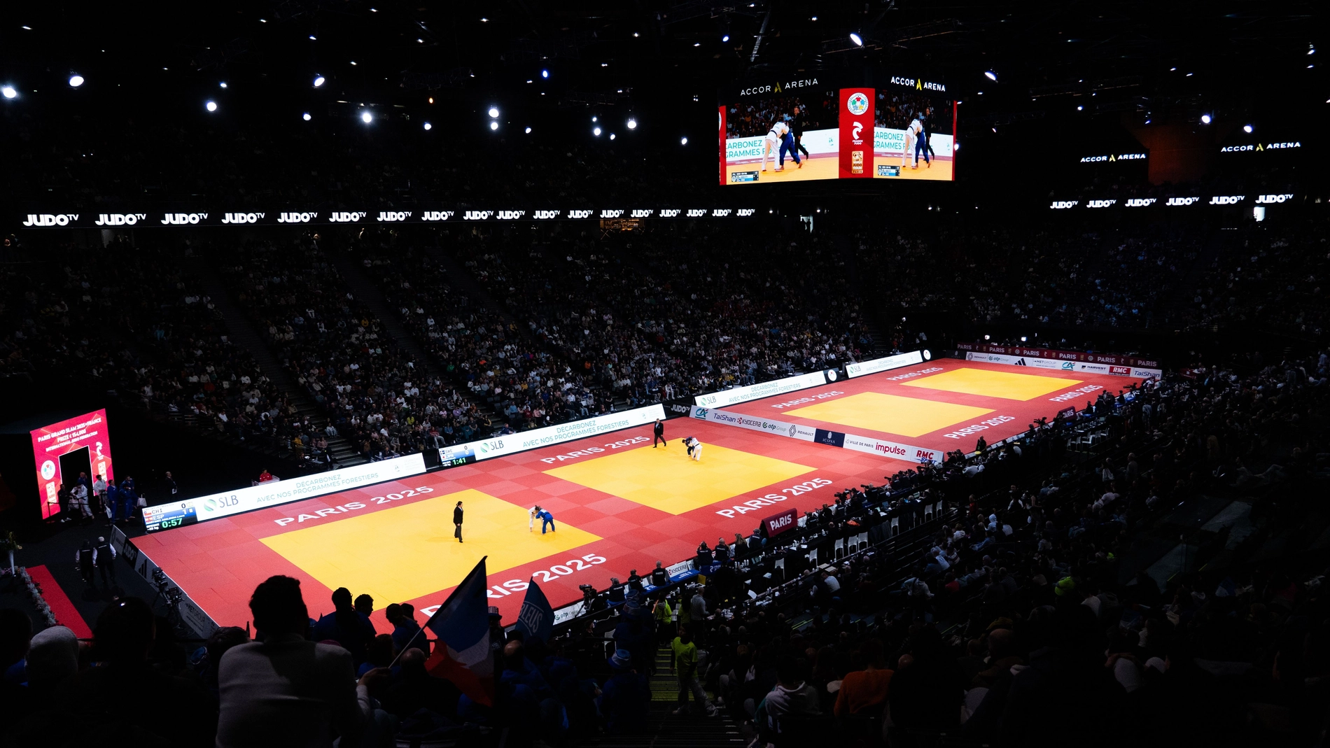 L'intérieur de l'Arena Bercy au Paris Grand Slam 2025 