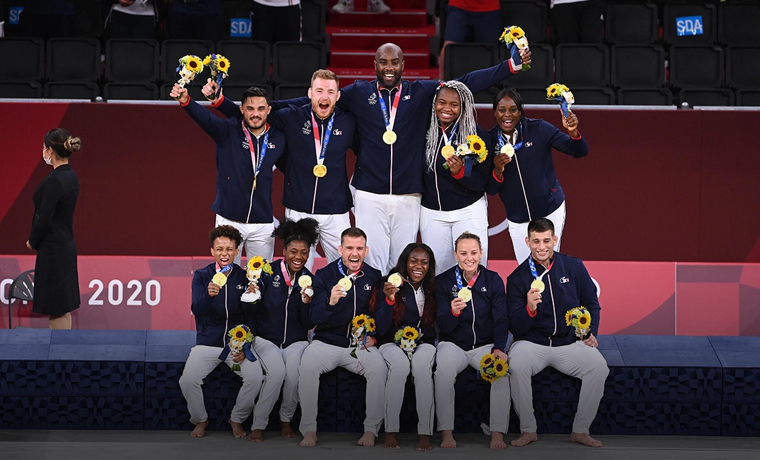 Première nation sacrée aux Jeux Olympiques dans l'épreuve mixte par équipes de judo- Tokyo 2020