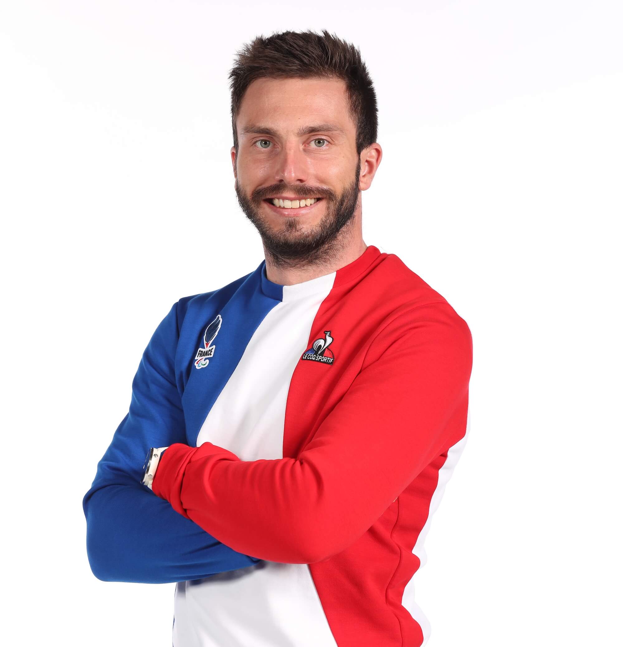 Portrait de Jordan Broisin en tenue Equipe de France