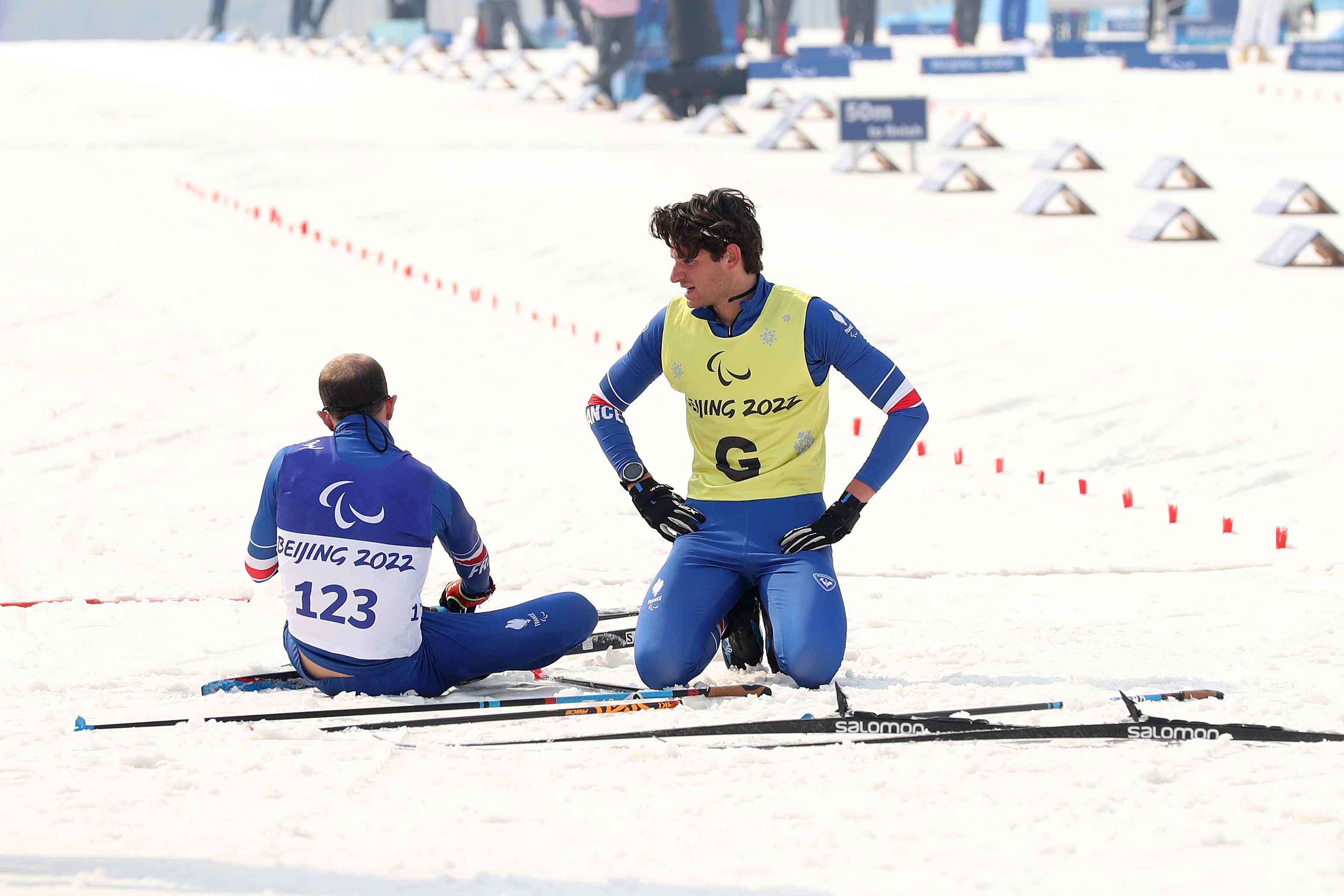Anthony Chalençon et Brice Ottonello son guide 4e du ski de fond sprint en catégorie déficient visuel