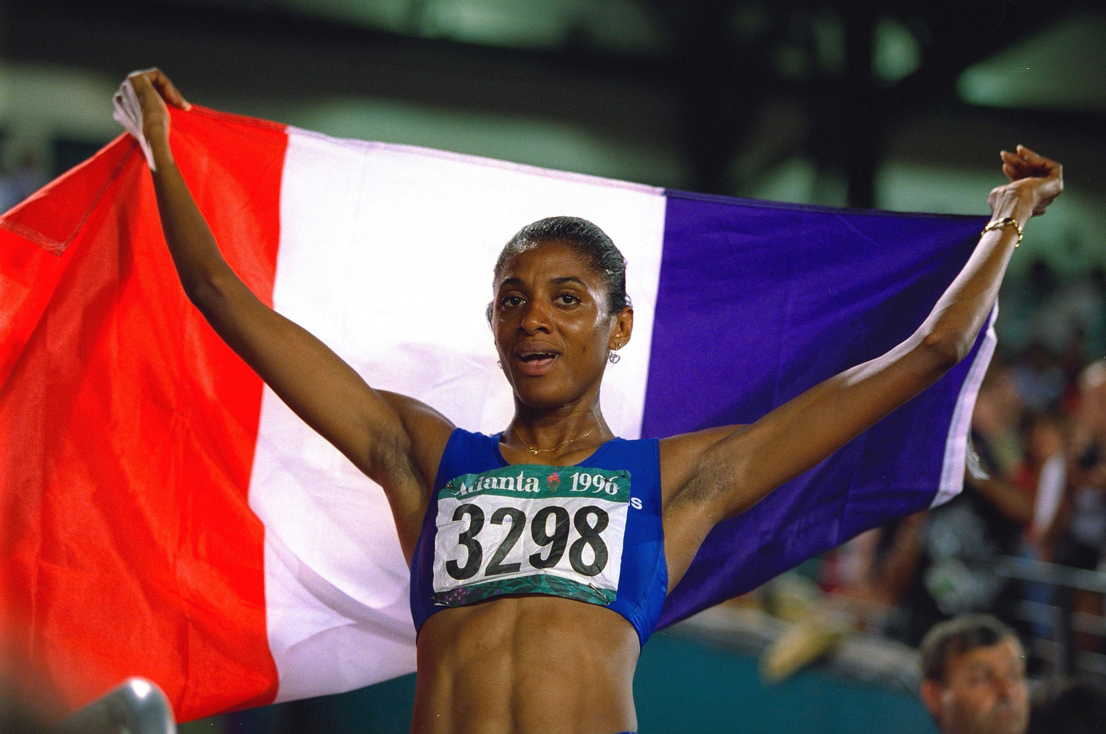 Marie-José Pérec - Porte-drapeau de l'Equipe de France aux Jeux Olympiques d'Atlanta en 1996