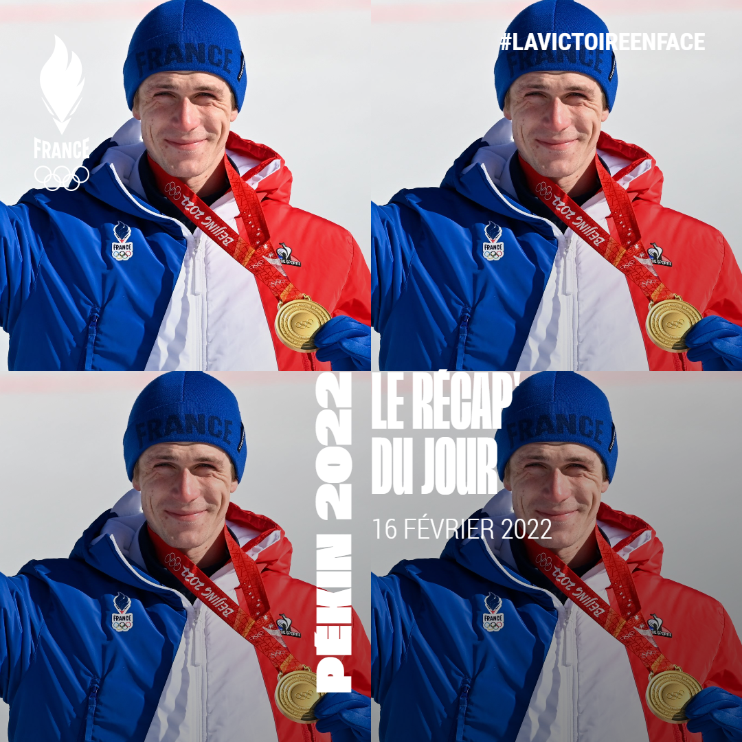 Clément Noël Pékin 2022 - Slalom - Médaille d'or - France Olympique Ski Alpin