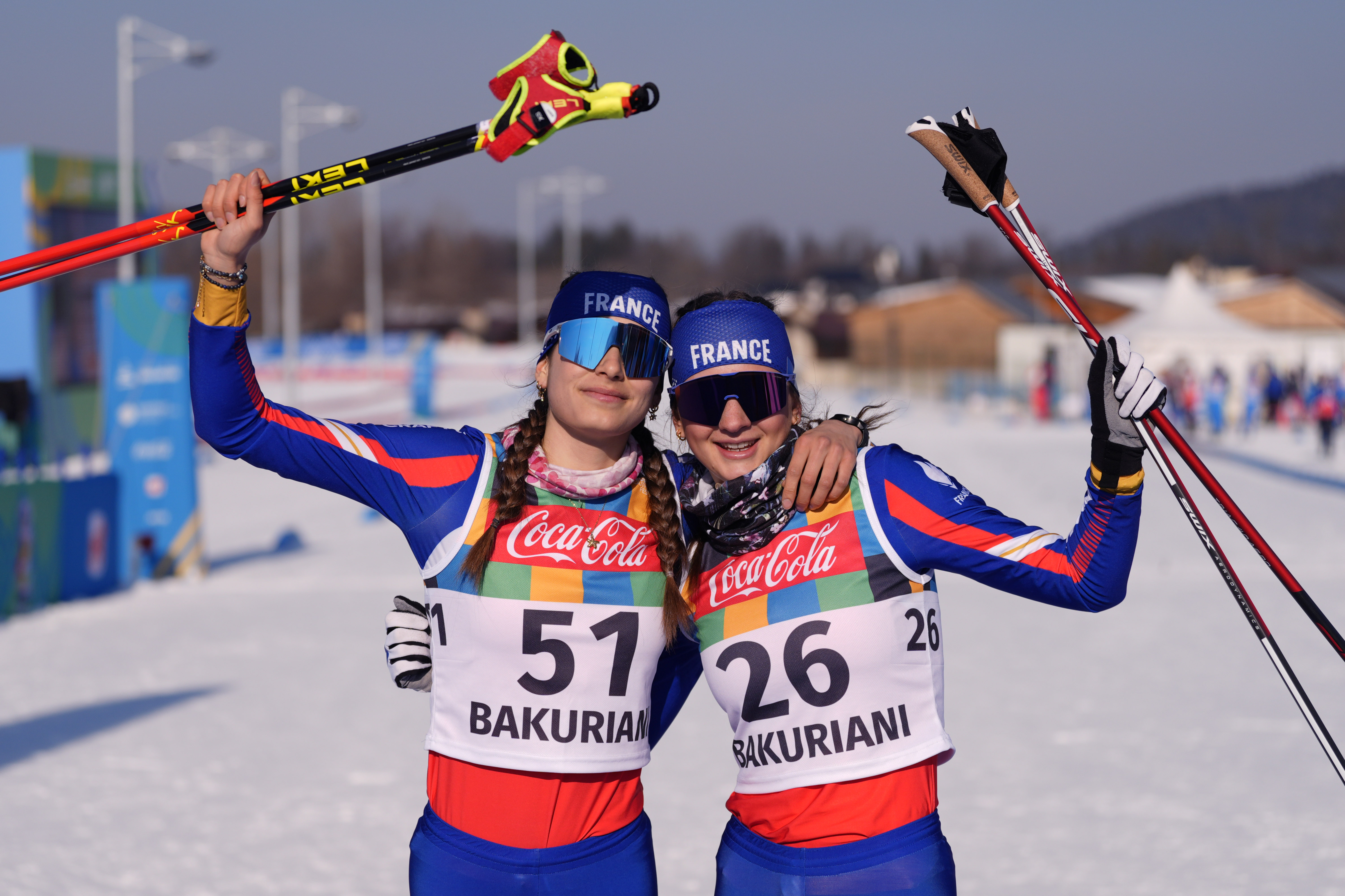 Photo du duo victorieux en ski de fond au FOJE 2025