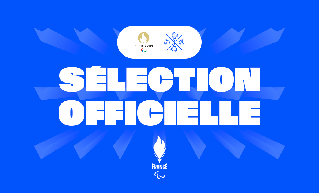 Visuel de sélection officielle du tennis fauteuil pour les Jeux Paralympiques de Paris 2024