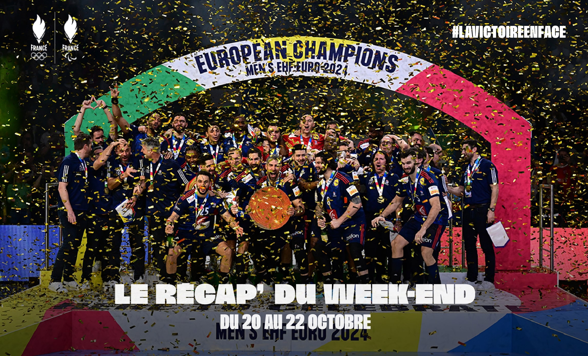Handballeurs français gagnant le titre à l'euro 2024