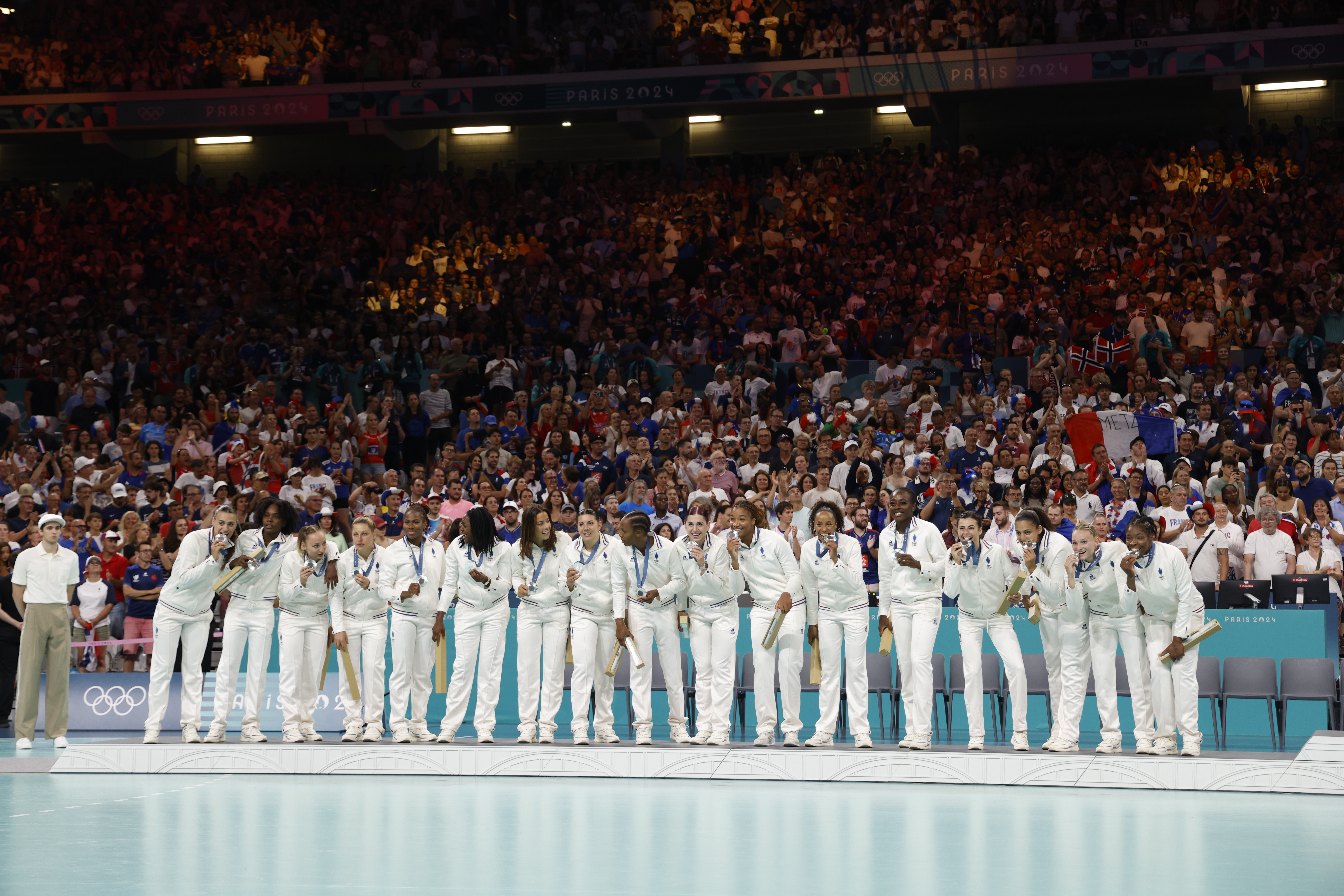 Equipe de France de handball médaillée d'argent