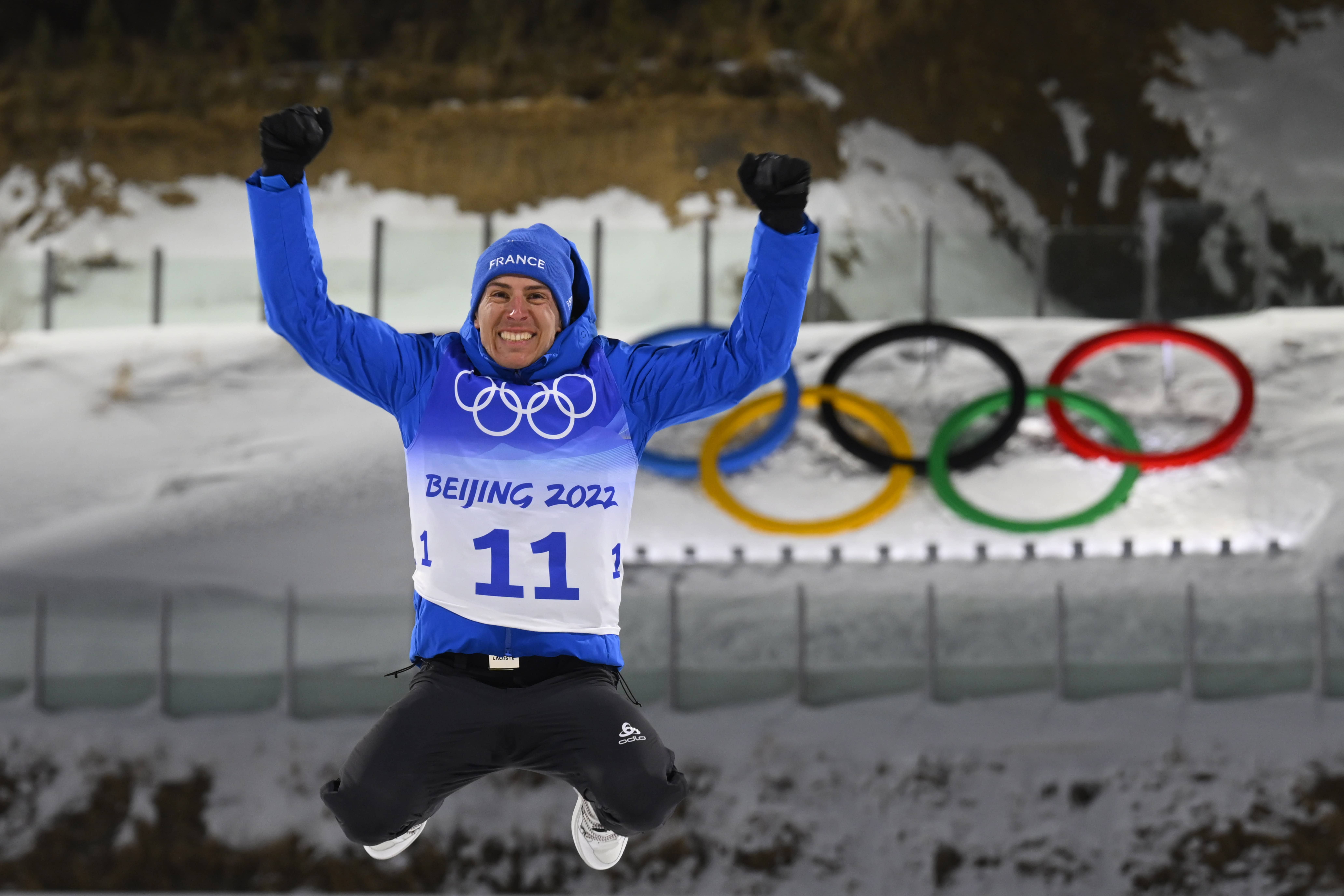 Quentin Fillon Maillet France Olympique Pékin 2022 Médaille d'Or biathlon 20km individuel