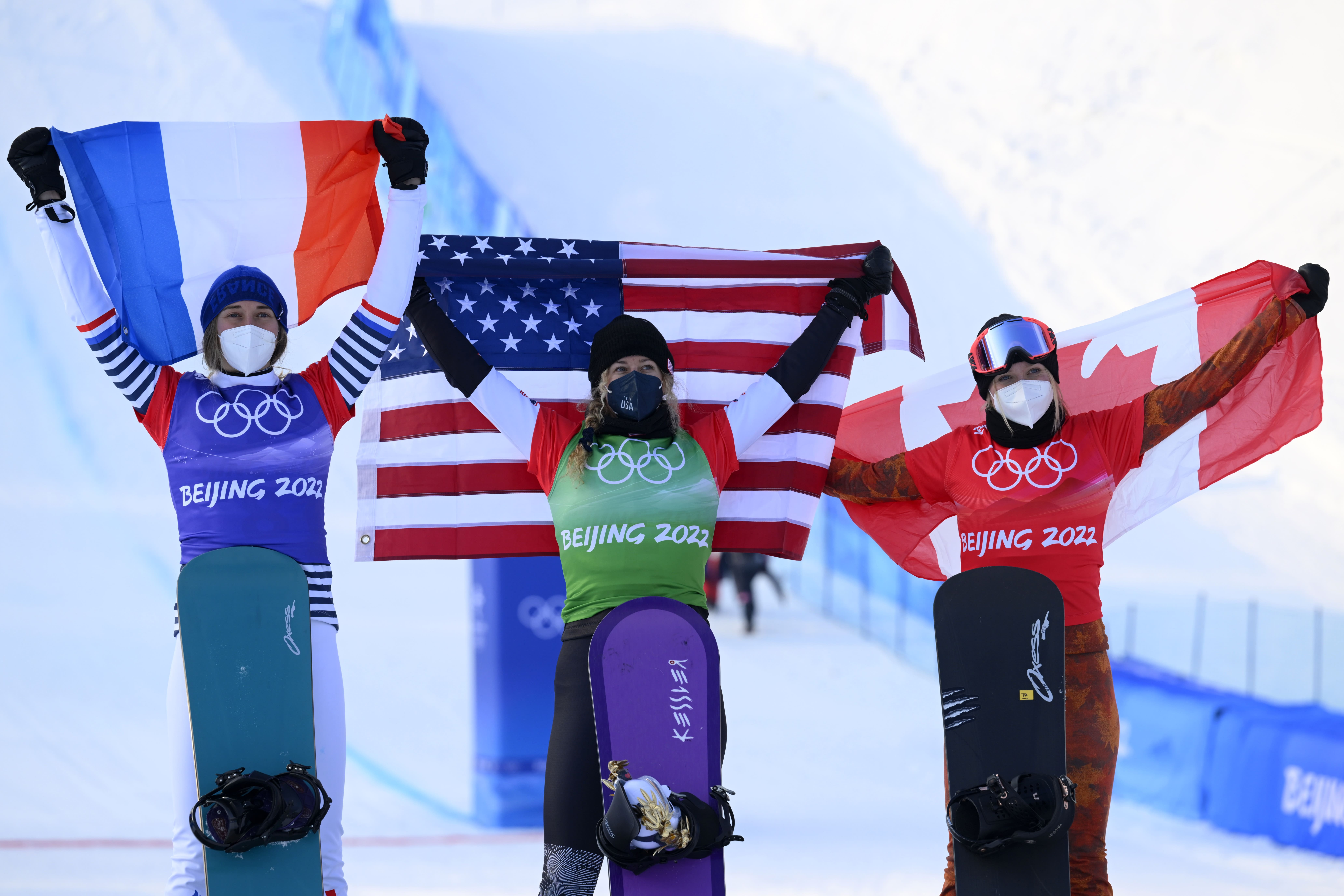 Chloé Trespeuch snowboard cross - podium médaille d'argent - Jeux Olympiques Pékin 2022 - France Olympique