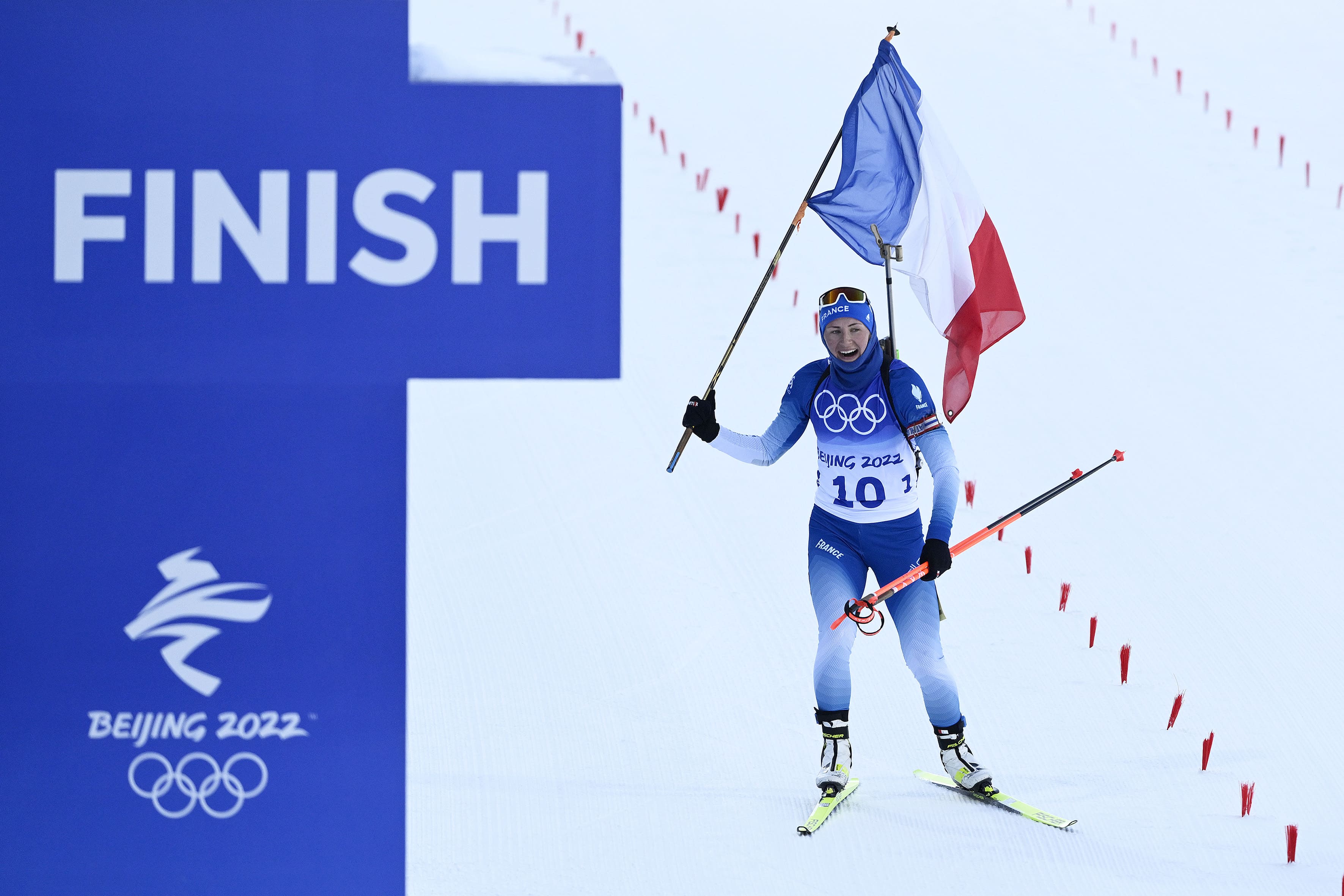Justine Braisaz-Bouchet Pékin 2022 Médaille d'or Mass start biathlon Jeux Olympiques Championne olympique France Olympique