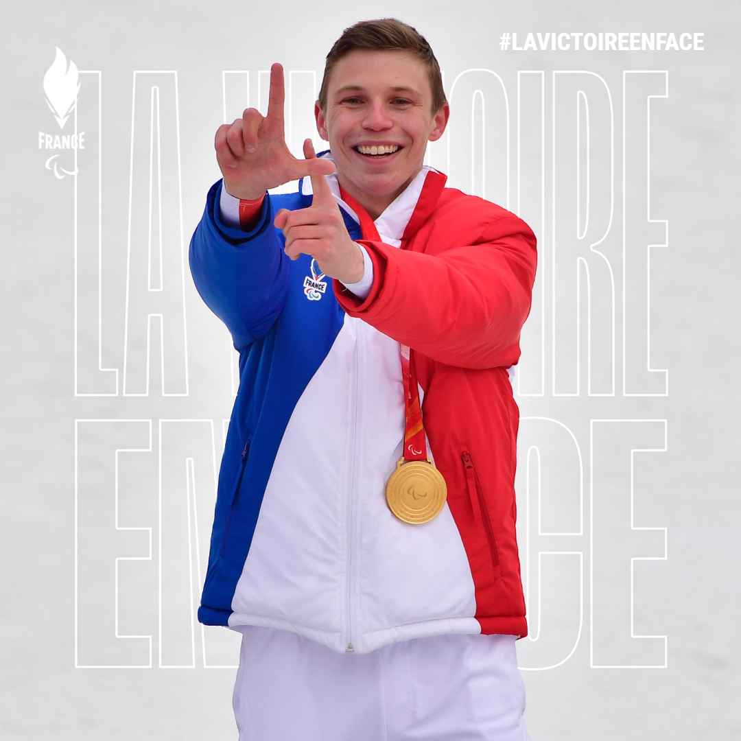 Arthur Bauchet Médaille d'or Slalom Pékin 2022 Jeux Paralympiques